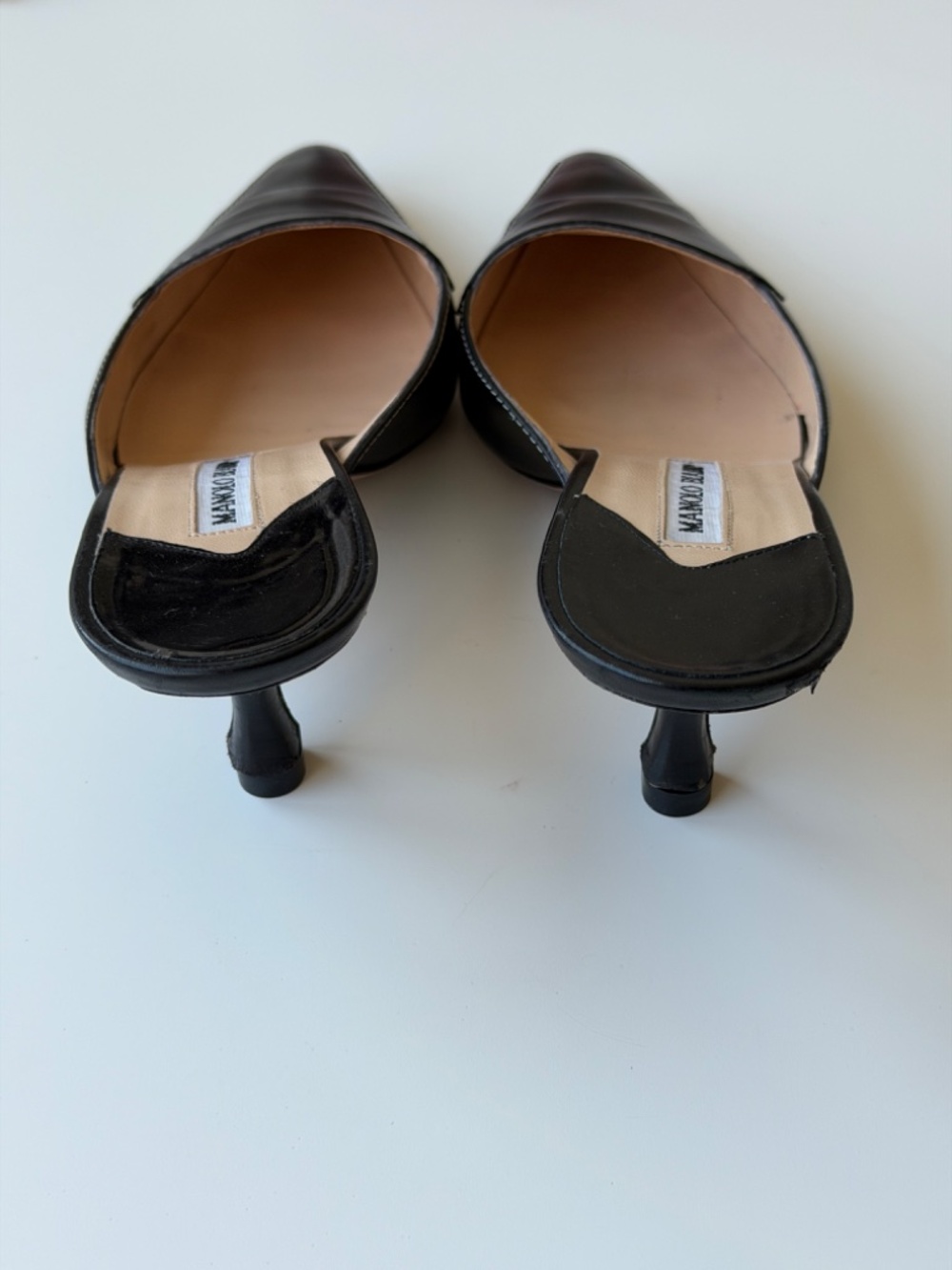 Manolo Blahnik Vintage black leather mules, IT 38.5 - Picture 11 of 12